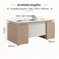 Meubles de bureau, bureau de direction moderne, table de travail informatique en bois grainé avec tiroir coulissant silencieux et armoire de rangement pour ordinateur