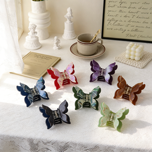 ODM/OEM Nouvelle pince à cheveux française en acétate, papillon ajouré, pince à griffe simple, élégante et haut de gamme - Product Image 1