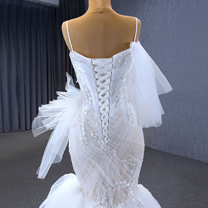 Jancember RSM67542 Robes de mariée sirène chics asymétriques pour femmes - Product Image 5