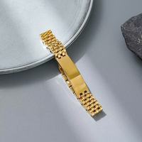 Bracelet simple incurvé en acier inoxydable pour homme, peut être gravé