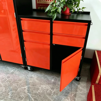 Armoire à outils métallique professionnelle OEM personnalisable, chariot de rangement mobile pour atelier avec tiroirs verrouillables, étagères réglables et roulettes