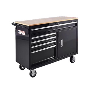 Banc de travail professionnel robuste avec chariot à outils roulant, armoire auxiliaire pour outils, boîte de rangement pour mécaniciens et garages - Product Image 1