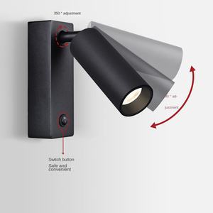 Lámpara LED de pared perforada para dormitorio, luz de <span class=keywords><strong>lectura</strong></span> para cabecera, foco de exposición y pintura - Product Image 3