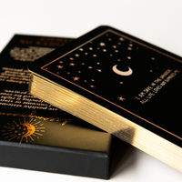 Carte d'affirmation Positive en feuille d'or, impression personnalisée de jeux de santé mentale, vente en gros