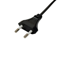 Cable de Alimentación Europeo de 2 Pines para Monitor de Ordenador y Electrodomésticos, Cable de Alimentación de PVC de 2.5A