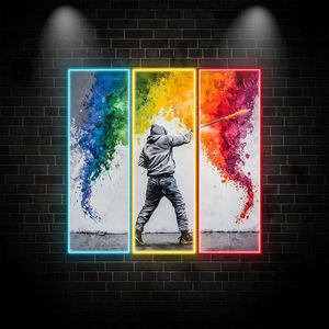 Enseigne lumineuse personnalisée avec impression UV pour décoration murale intérieure enseigne lumineuse <span class=keywords><strong>LED</strong></span> pour <span class=keywords><strong>moto</strong></span> et fille enseigne murale en acrylique pour votre décoration - Product Image 2