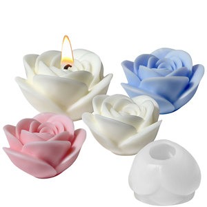 Early Riser <span class=keywords><strong>Rose</strong></span> Flower Silicone Mold para Aromaterapia Handmade Soap e DIY Gypsum Cake Tools - Product Image 4