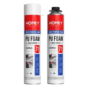 HOMEY, spray multiusos, material aislante de espuma PU, espuma química de poliuretano pu