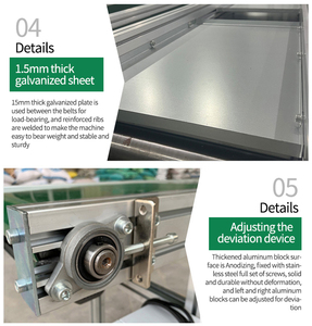 PVC tự cho ăn mét chất thải băng tải vành đai đàn hồi vô tận bông <span class=keywords><strong>Biscuit</strong></span> troughed cho phân lắp ráp xây dựng băng tải - Product Image 5