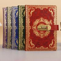 Diario Retro con Contraseña Tamaño A5, Cubierta de Cuero, Cosido con Hilo, Cuaderno Creativo, Diario para Estudiantes, Regalo de Papelería