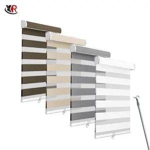 Cordless Child Safety Chainless Manual Wand Components System Control Window Cordless Zebra Roller Blinds