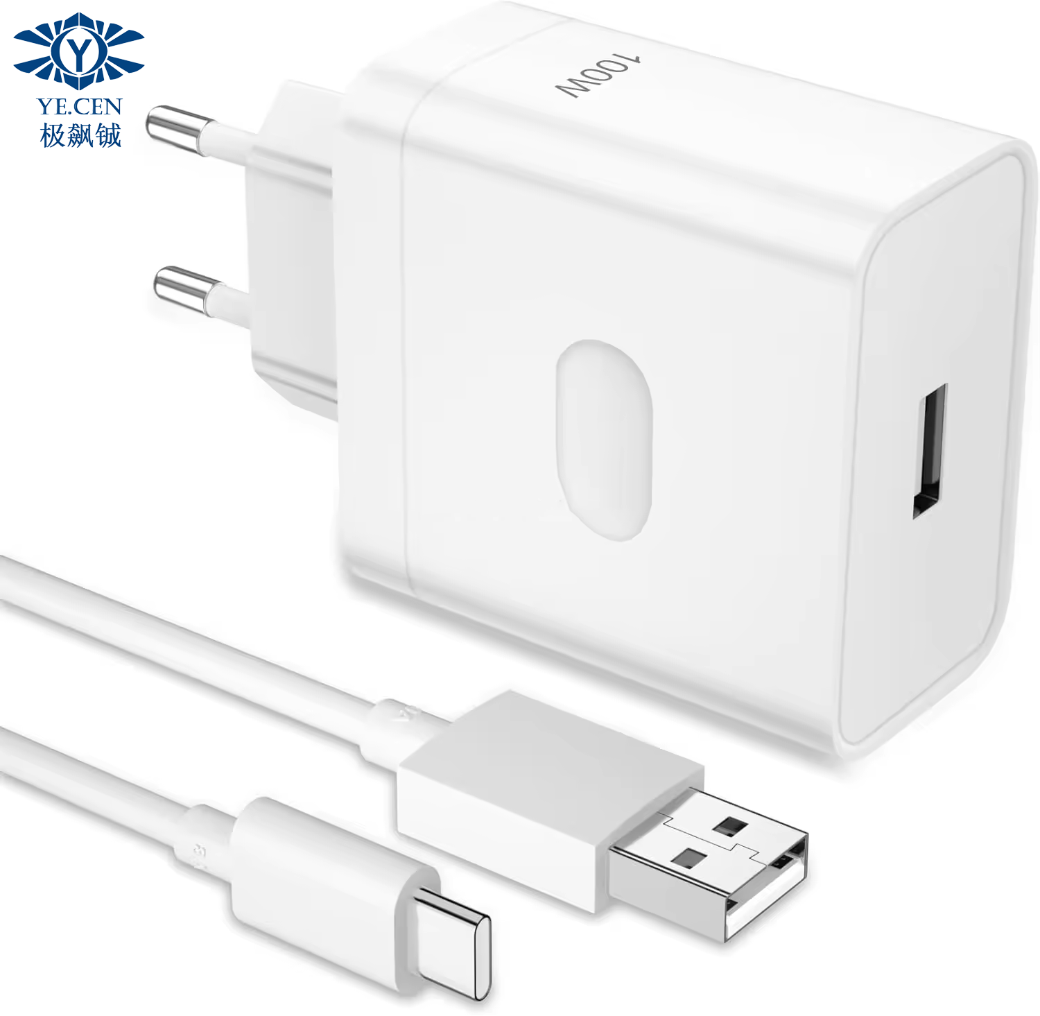 Cargador blanco 100w + cable u-c 1m