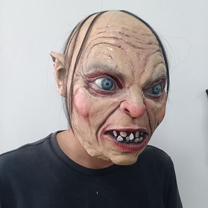 Films personnalisés fête masque déguisement chapeaux Halloween effrayant Cosplay accessoires Latex pleine tête <span class=keywords><strong>Gollum</strong></span> masque - Product Image 3