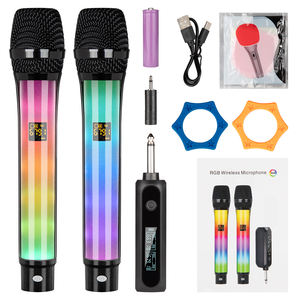 Nuevo Diseño WX2 Micrófono Dinámico Inalámbrico Profesional de 2.4G con Emparejamiento Automático, Luces LED y Alcance de 30m para Actuaciones en Escenario y Karaoke - Product Image 6