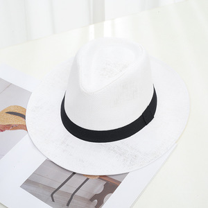 Mũ cao bồi phẳng phong cách Hàn Quốc Mũ Nam Nữ bãi biển Jazz Mũ hoạt hình mô hình lớn vành mũ rơm chống nắng mùa xuân mùa hè - Product Image 6