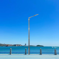 Autocad绘图200W路灯热镀锌钢杆IP66防护等级直流电源户外/道路节能型10年质保