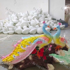 Artistic Fiberglass Peacock Sculpture <b>Light</b> for Outdoor Attractions Resorts Parks Festivals and Commercial Spaces - Product Image 2