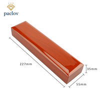 Paclov boîte à bijoux à charnière en gros Grain de bois brillant multi-fonctionnel en cuir insérer collier chaîne emballage et boîte de rangement