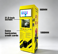 Distributeur automatique de nettoyage de casques en acier inoxydable avec écran tactile 21,5 pouces, compatible ADA, paiement par carte de crédit et retour de monnaie, UV