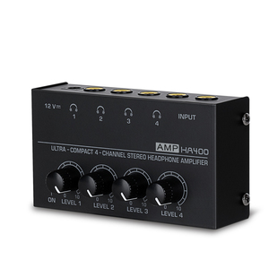 <strong>Portable</strong> Professional 4-Channel Stereo HiFi Mini HA400 Monitor Headphone <strong>Amplifier</strong> for Recording Power <strong>Amplifier</strong> - Product Image 2