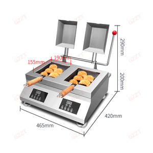 Freidora de bolas de masa hervida automática Cocina eléctrica <span class=keywords><strong>Gyoza</strong></span> Freidora de acero inoxidable Hierro fundido frito sin recubrimiento Máquina para Hacer bolas de masa hervida - Product Image 2