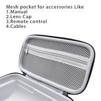Étui pour projecteur Sac avec poignée de transport Étui de transport pour projecteur avec poches pour accessoires Noir