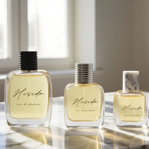 ขวดน้ำหอมแก้วสีใสสไตล์วินเทจขนาด30มล. 50มล. 100มล. ขวดน้ำหอมแก้วมีฝาปิด - Product Image 2