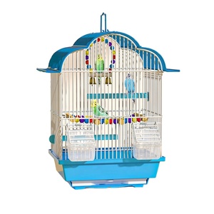 Jaula Grande para Cría de Aves, para Loros y Canarios, con Techo de Hierro, 29.5x22x41cm, Cierre Deslizante Horizontal - Product Image 1