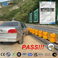 Barrière de sécurité routière anti-collision MASH TL4 testée en cas de collision, barrière rotative à rouleaux, système d'absorption d'énergie pour la sécurité routière