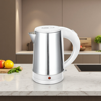 Bouilloire électrique en acier inoxydable 0,8 L, arrêt automatique mécanique, double protection, 800W, ébullition rapide pour le thé et le café domestique