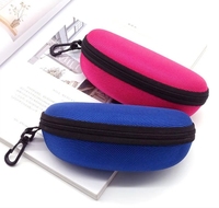 Étui à lunettes de sport portable grand format en EVA avec logo personnalisé, semi-rigide, fermeture éclair, étanche, boîte de rangement pour lunettes