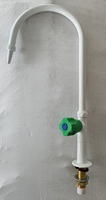 Robinet de laboratoire ultra-résistant à simple sortie, en alliage antirouille, avec tuyau coudé, longue durée de vie, résistant à la pression, pour salles de chimie universitaires
