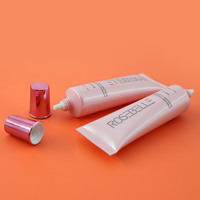 Tube cosmétique en plastique de 15 ml pour lotion de soin, crème contour des yeux, crème solaire, avec embout compte-gouttes long et pointu