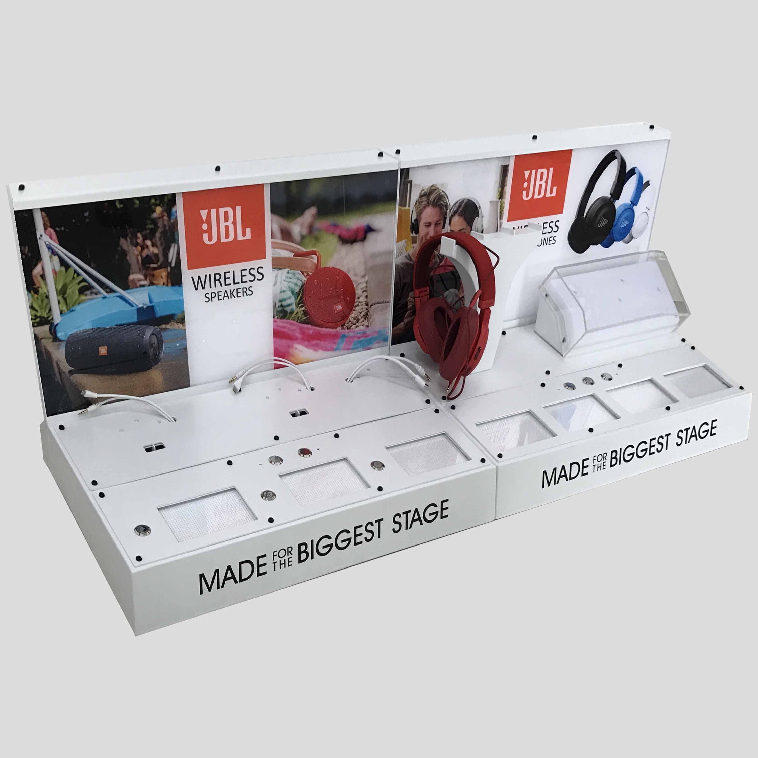 Acrylic Headphone Speaker Display Stand for Retail Shops-Modern Desktop Design with Customizable Color & Logo — view 5