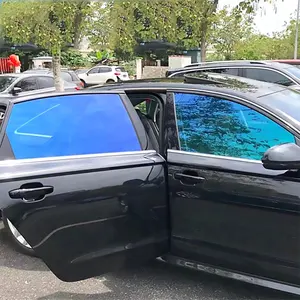 Película de protección Solar para parabrisas de coche, tinte de parabrisas azul camaleón, 60x100 pies