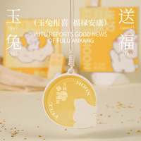 Kit Cadeau DIY Éco-responsable de Diffuseur de Voiture en Plâtre Artisanal Personnalisé Lapin de la Lune
