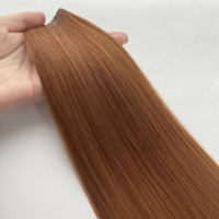 Matériau en polyuréthane fin pour une combinaison discrète disponible en texture droite, cheveux Remy Genius Weft