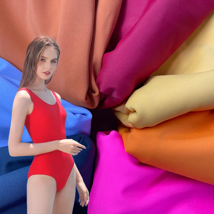Getextureerde Zachte, Matte Pasvorm Tricot Gebreide Bikini Spandex 20 Polyester 80% Nylon Stof Voor Badkleding Groothandel