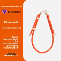 Lanière réglable en silicone, style bandoulière et tour de cou, avec étui universel pour téléphone, pour couples, logo et emballage personnalisés