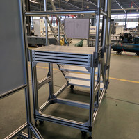 Usine Vente Chaude Mobile Entrepôt Roue Plate-Forme Roulante Échelle avec Roulettes