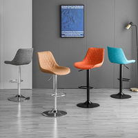 Barhocker Luxus möbel Restaurant Nordische Küche Günstige Gold Hochstuhl Theke Moderne Metall Leder Barhocker Mit Rückenlehne