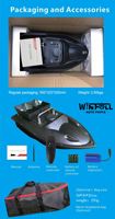 Nouveau bateau à appâts de pêche RC pivotant avec GPS, 5200 mAh, 1,5 kg, avec 2 hoppers, portée de 500 m et autonomie de 1,5 heure