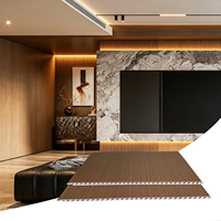 Paneles de Pared Acordonados Fluorescentes Impermeables y Resistentes al Fuego de PVC con Aspecto de Madera SUYI, Ecológicos, de 2.9 m, 9 mm, Diseño Moderno para Baños de Villas