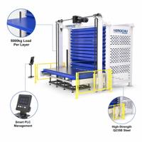 Sistema de Almacenamiento Automático Vertical de Alta Densidad en Acero Azul, Solución Eficiente para Almacenamiento de Placas en Almacenes