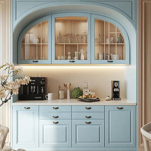Muebles de Cocina Modulares Modernos Personalizados, Aparador Integrado de Pared, Madera Maciza Ecológica, Garantía de 5 Años, Bisagra para Comedor - Product Image 2