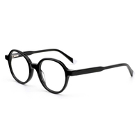 Monture de lunettes classique vintage ronde en acétate de qualité supérieure, unisexe, avec logo personnalisé, vente en gros
