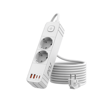 Meistverkaufte EU-Steckdosenleiste mit 2 USB- und 2 Typ-C-Anschlüssen, 5 AC-Steckdosen, 3 Elektrischen Steckplätzen, USB 2 AC-Anschluss für Verlängerungskabel