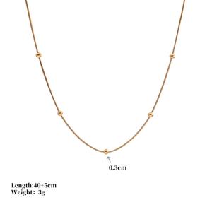 Collar de Perlas Naturales Barrocas de Agua Dulce con Cadena de Acero Inoxidable Chapado en Oro de 18K, Estilo Europeo y Americano - Product Image 6