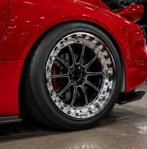 ล้อฟอร์จ PJ Beadlock ขอบโครเมียมขัดเงา ขอบบรอนซ์ปัดเงา สำหรับ Mazda RX7 <span class=keywords><strong>FD</strong></span> RX8 MX5 Nissan 350Z 370Z 240SX - Product Image 4