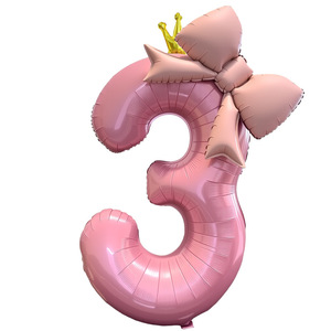 Globo <span class=keywords><strong>de</strong></span> Número Rosa con Lazo <span class=keywords><strong>de</strong></span> 40 Pulgadas, Decoraciones <span class=keywords><strong>para</strong></span> el Primer <span class=keywords><strong>Cumpleaños</strong></span> <span class=keywords><strong>de</strong></span> Niña, Accesorios Simples <span class=keywords><strong>para</strong></span> la Decoración del <span class=keywords><strong>Cumpleaños</strong></span> - Product Image 4